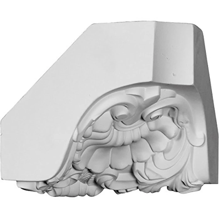 Endurathane Carrillo Shell Crown Moulding Inside Corner, 7 1/8"H x 7 3/8"P x 10 1/8"F, Factory Primed (4-Pack) by Ekena Millwork - Image 2