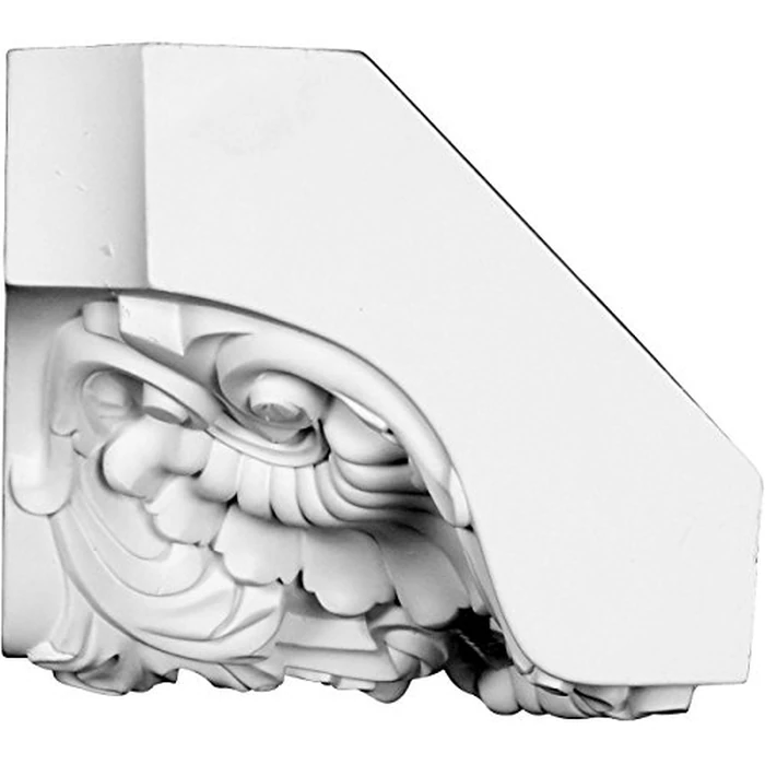 Endurathane Carrillo Shell Crown Moulding Inside Corner, 7 1/8"H x 7 3/8"P x 10 1/8"F, Factory Primed (4-Pack) by Ekena Millwork - Image 3