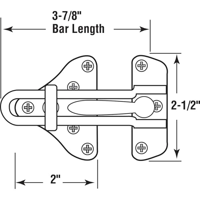 Defender Security U 11315 Swing Bar Door Guard with High Security Auxiliary Lock, Brass Finish (Single Pack) by Defender Security - Image 2