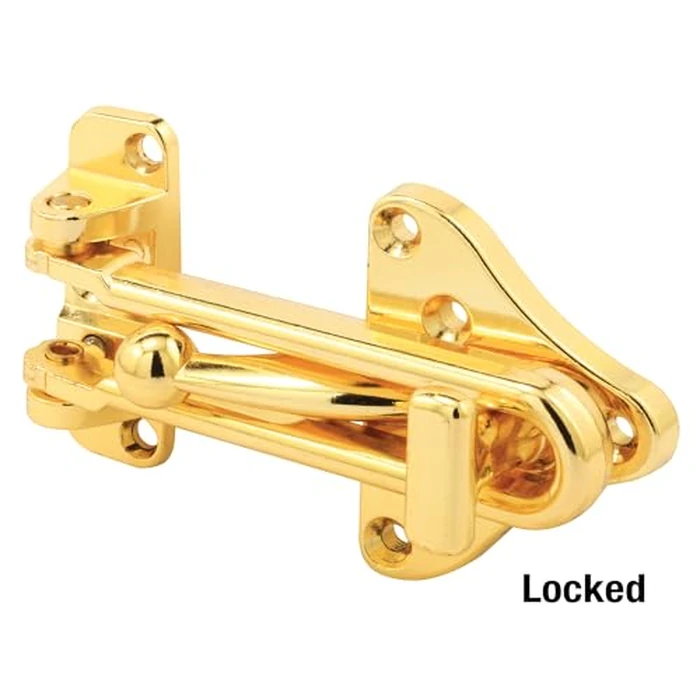 Defender Security U 11315 Swing Bar Door Guard with High Security Auxiliary Lock, Brass Finish (Single Pack) by Defender Security - Image 4