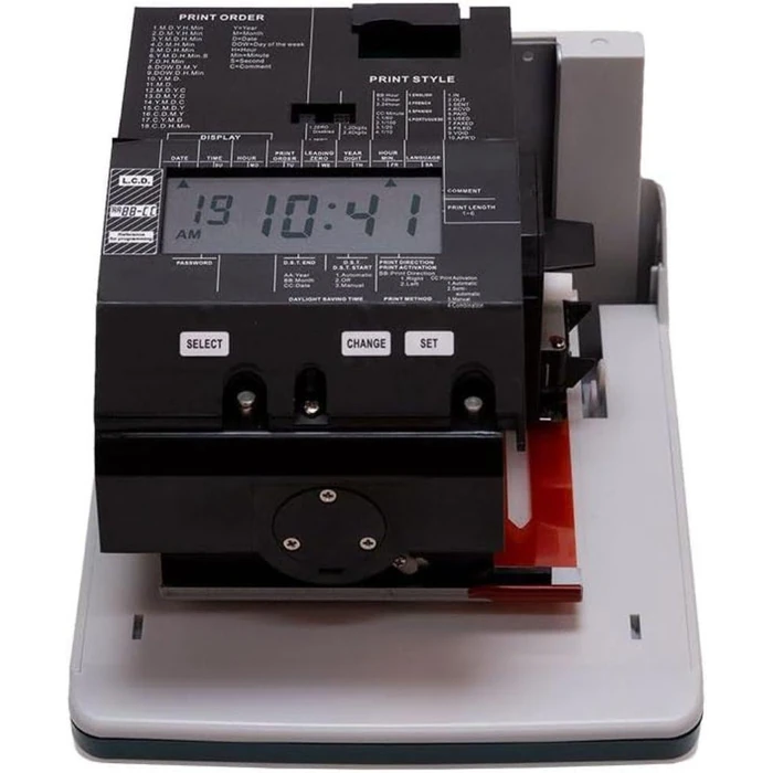 uPunch CR1000 Digital Time Clock and Date Stamp with 50 Time Cards - Black by uPunch - Image 8