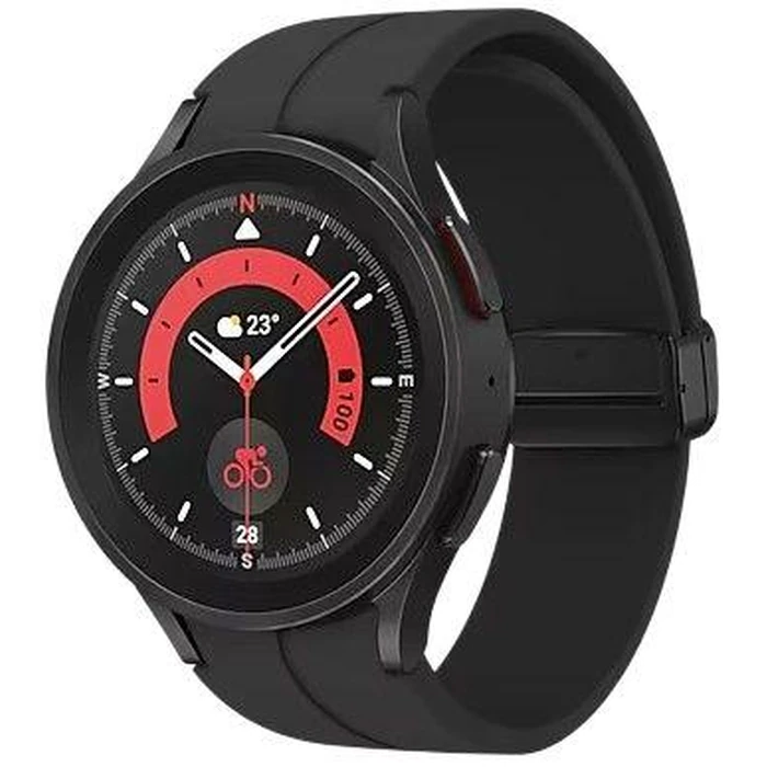 Samsung Galaxy Watch5 Pro (Bluetooth) - 16GB - 45mm - Black Titanium Titanium Case with Black Titanium Silicone by Samsung - Image 3