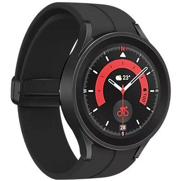 Samsung Galaxy Watch5 Pro (Bluetooth) - 16GB - 45mm - Black Titanium Titanium Case with Black Titanium Silicone by Samsung - Image 2