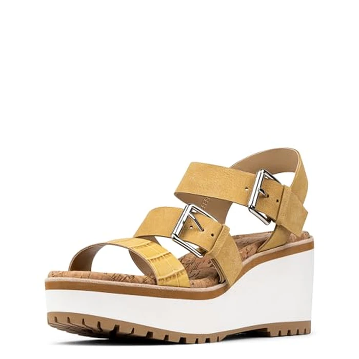 Donald Pliner Women’s Blerina Wedge Sandal, 2.5” Heel Sandals for Women, Adjustable Buckle Dress Shoes by Donald J Pliner - Used - Like New condition - US$68.16