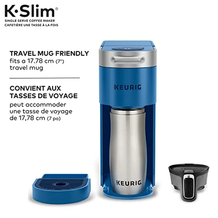 Keurig K-Slim Single Serve K-Cup Pod Coffee Maker, Featuring Simple Push Button Controls And MultiStream Technology, Twilight Blue by Keurig - Image 6