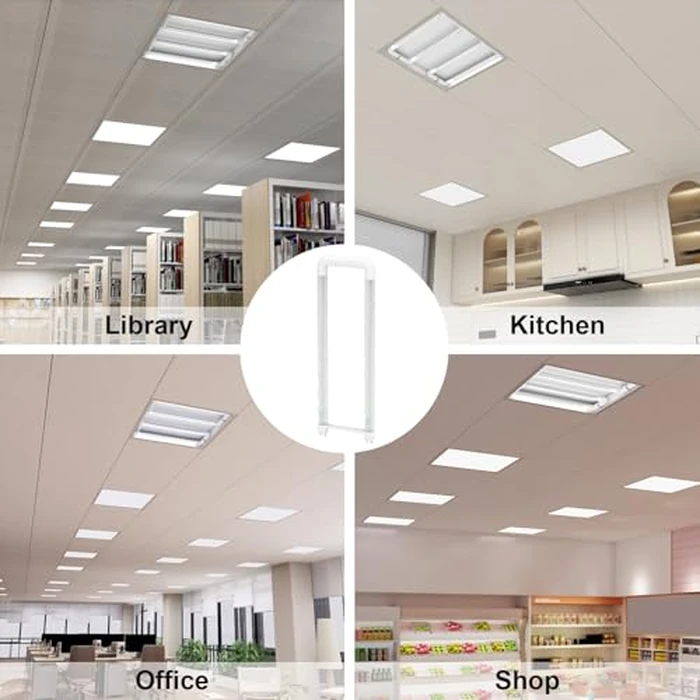 LUMINOSUM T8 U Bend LED Tube Light 20W 40W Equivalent, 5000k Daylight U Shaped Bulb, 2000LM 2x2FT Fluorescent Replacement, G13 Base Dual-Ended Powered Ballast Bypass, Clear Cover ETL Listed, 10-Pack by LUMINOSUM - Image 7