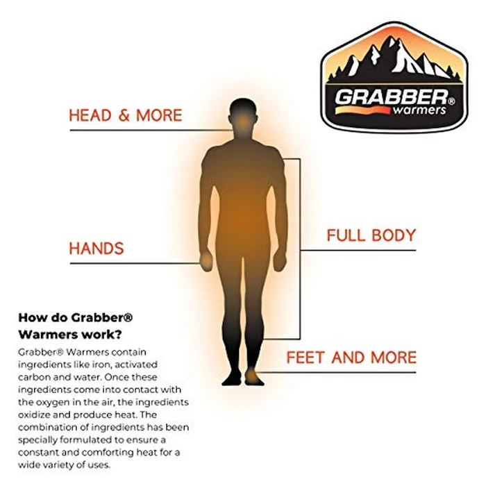 Grabber Insole Foot Warmers - Long Lasting Safe Natural Odorless Air Activated Warmers - Up to 5 Hours of Heat - 30 Pair - Medium/Large by Grabber - Image 6