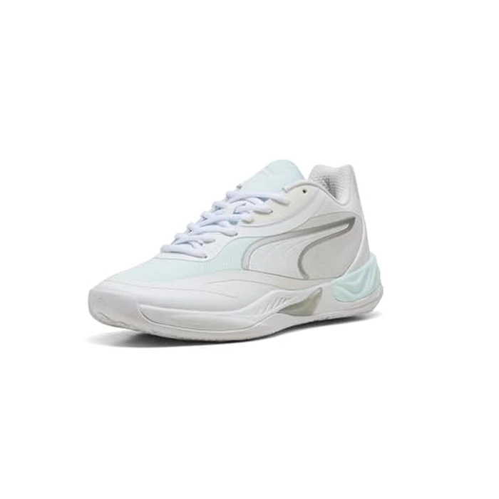 Puma Men’s All-pro Nitro Skybreak Basketball Shoes, Puma White-Aqua, 14 by PUMA - Used - Like New condition