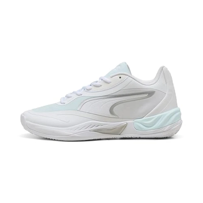 Puma Men’s All-pro Nitro Skybreak Basketball Shoes, Puma White-Aqua, 14 by PUMA - Image 2