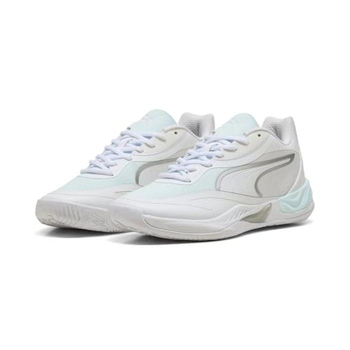 Puma Men’s All-pro Nitro Skybreak Basketball Shoes, Puma White-Aqua, 14 by PUMA - Image 3