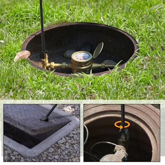 Eapele Water Meter Key 16 inch Enforced Steel T-Handle With 4-way Multi-Functional Universal Cross Key by Eapele - Image 6