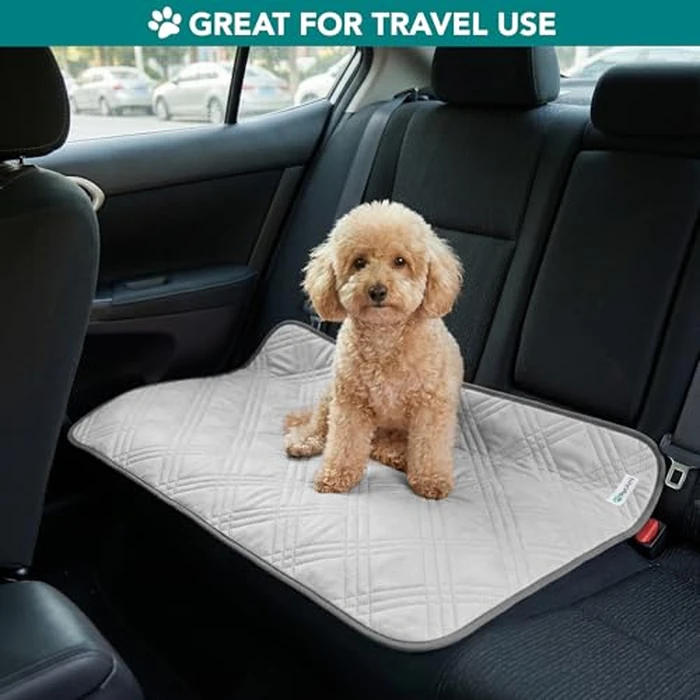 PetAmi Waterproof Cooling Mat for Dog, Premium Pet Cooling Blanket for Bed Crate, Anti Slip Indoor Dog Cool Pad for Sleeping, Q-MAX Small Medium Sofa Couch Cover Mat for Cat, Light Grey, 29x40 by PetAmi - Image 6