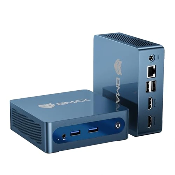 Bmax Mini PC B1 Plus, Intel Celeron J3355 (Up to 2.5GHz), 6GB RAM 128GB eMMC Support M.2 SSD Expansion (512GB/2TB), 4K Dual Display 2.4G/5G WiFi & BT5.0 Mini Desktop Computer for Home/Office by Bmax - Used - Like New condition
