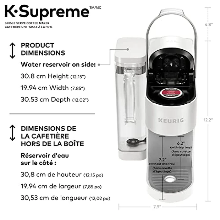 Keurig K-Supreme Single Serve K-Cup Pod Coffee Maker, With MultiStream Technology, White by Keurig - Image 8