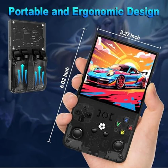 R36MAX Retro Game Console (R36S New Upgrade) - 4K HD 4.0" IPS Screen, 128GB Preloaded 22,000+ Retro Games, Open-Source Linux System, 4000mAh Rechargeable, Portable Video Games (White 128G) by XiFanHo - Image 4