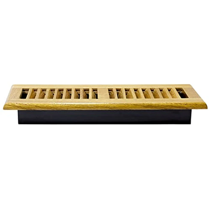 Decor Grates WL412-M 4" by 12" Wood Louver Floor Register, Medium Oak by Decor Grates - Image 5