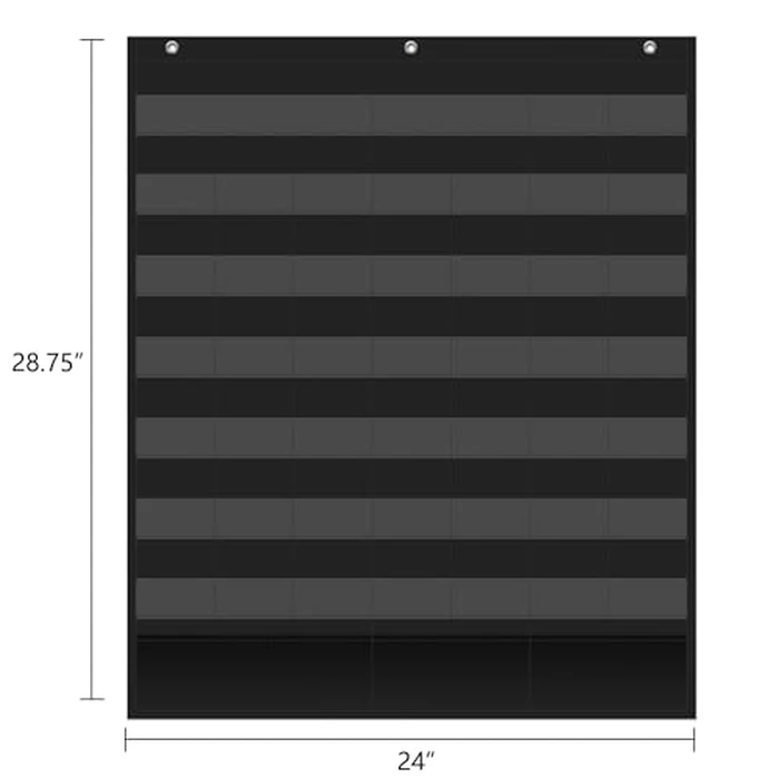 REGELETO Boho Calendar Pocket Chart with 92 Cards for Classroom,46 Pockets Black Monthly Calendar and Weather Pocket Chart for Students Learning Size: 28.75" H x 24" W inch for Home or Classroom by REGELETO - Image 3