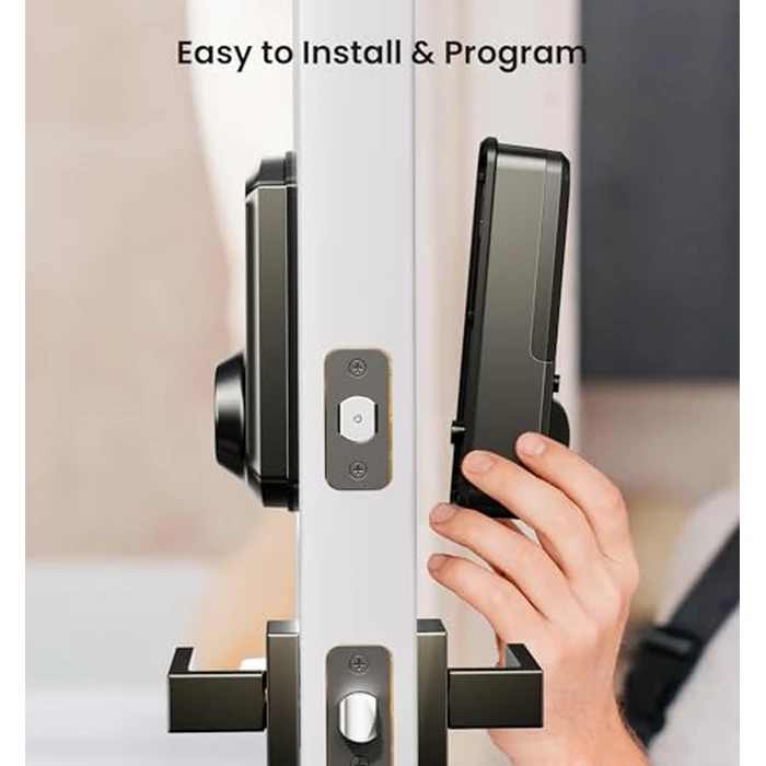 Veise VE06-L Smart Locks with 2 Lever Handle Set, App Control, Keyless Entry Deadbolt for Front Door, Electronic Digital Touchscreen Keypad, Auto Lock, Waterproof, Easy Installation, Matte Black by Veise - Image 9