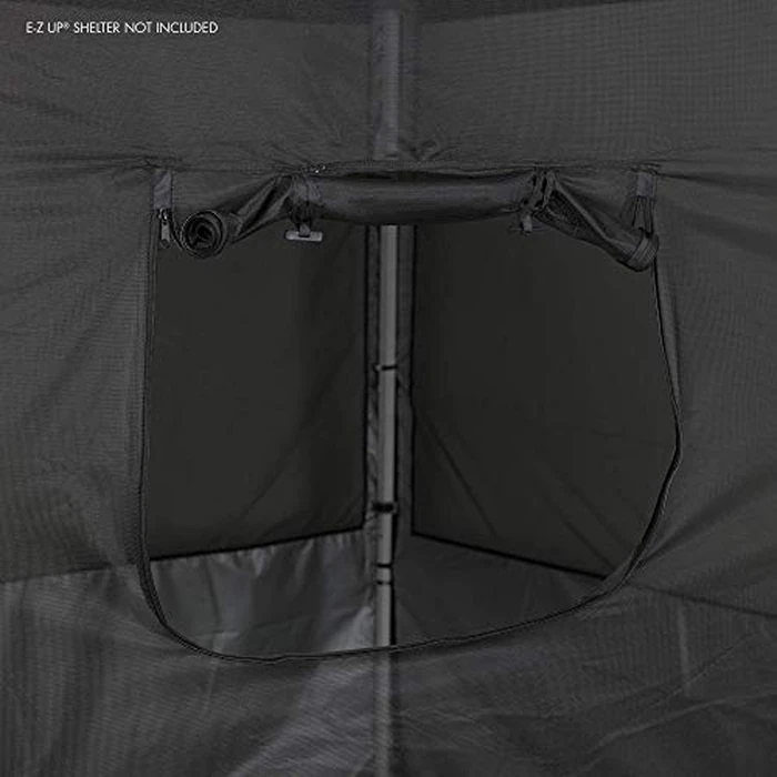 E-Z UP Food Booth Sidewall Kit, Set of 4, Fits 10' x 10' Straight Leg Canopy (Canopy/Shelter NOT Included), Includes 2 Roll-Up Serving Windows, Commercial Grade Mesh, Black by E-Z UP - Image 5