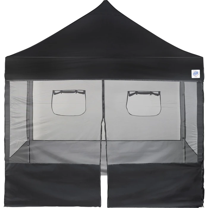 E-Z UP Food Booth Sidewall Kit, Set of 4, Fits 10' x 10' Straight Leg Canopy (Canopy/Shelter NOT Included), Includes 2 Roll-Up Serving Windows, Commercial Grade Mesh, Black by E-Z UP - Image 7