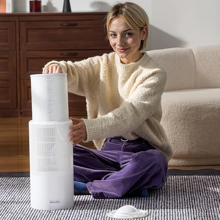 VEVOR Air Purifier Replacement Filter, H11, 2-in-1 Compact & Lightweight Replacement Filter with PET Pre-Filter, Easy-to-Grab Purifier Filter with Non-Woven Fabric, Fit for Cylindrical Purifier by VEVOR - Used - Good condition - CA$19.54
