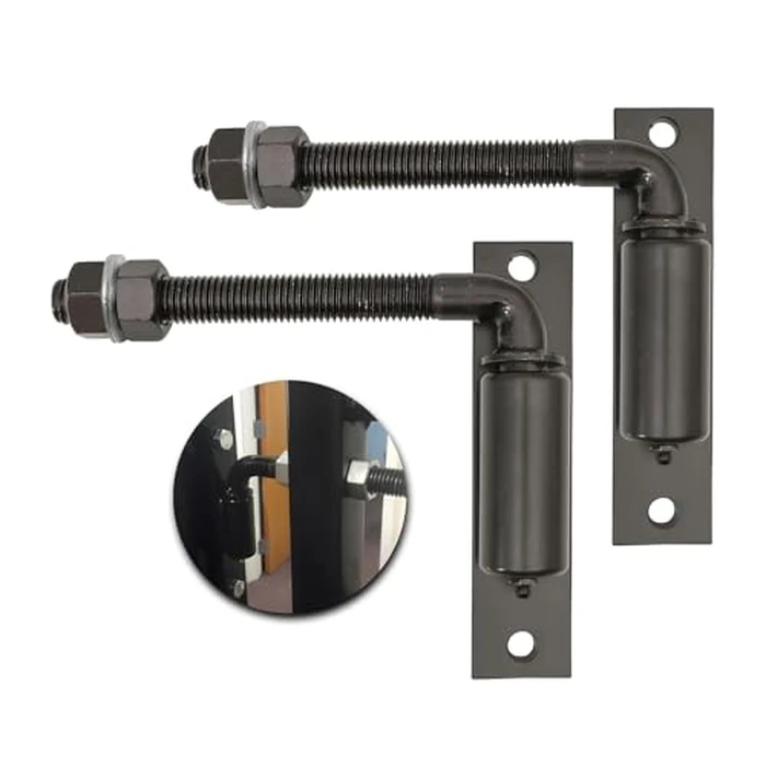 2 Pack Steel J-Bolt Hinge with Plate,Heavy-Duty Welded Hingefor Doors Gates,Heavy-Duty Driveway Gates for Welding on Larger Iron or Steel Gates(Black,A-5/8) by Solwim - Image 1