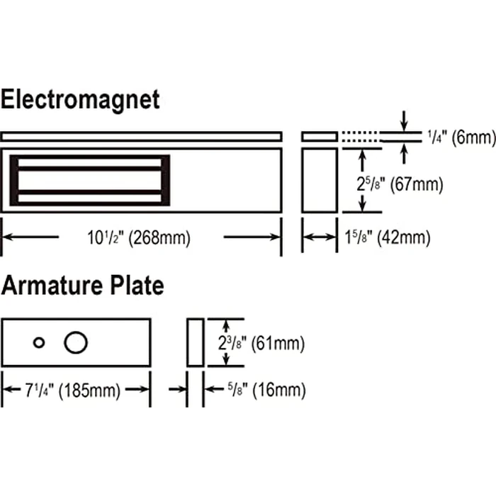 Seco-Larm E-941SB-1K2PQ Enforcer Electromagnetic Lock with Bond Sensor, 1,200 Lbs. by Seco-Larm - Image 2