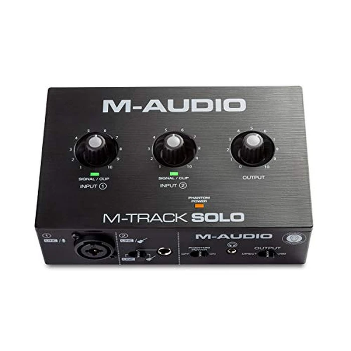 M-AUDIO M-Track Solo USB Audio Interface for Recording, Streaming and Podcasting with XLR, Line and DI Inputs, Plus a Software Suite Included by M-AUDIO - Image 1