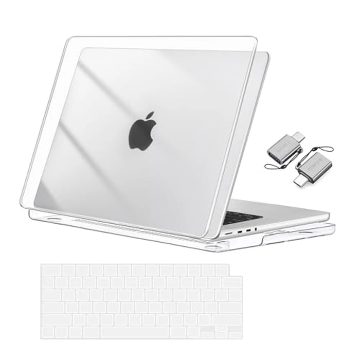 MOSISO Compatible with MacBook Pro 16 inch Case 2026 M5 2025-2021 M4 M3 M2 M1 A3429 A3428 A3403 A3186 A2991 A2780 A2485, Protective Plastic Hard Shell&Keyboard Cover&Type C, Crystal Clear by MOSISO - Used - Very Good condition - CA$17.22