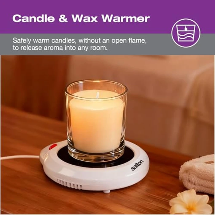 Salton Mug Warmer | Electric Beverage Heater for Coffee, Tea, Hot Chocolate, Soup & More | Keeps Drinks Warm Longer | Also Warms Candles, Gravies & Sauces | Chauffe-Tasse Électrique | Proudly Canadian by Salton - Image 5