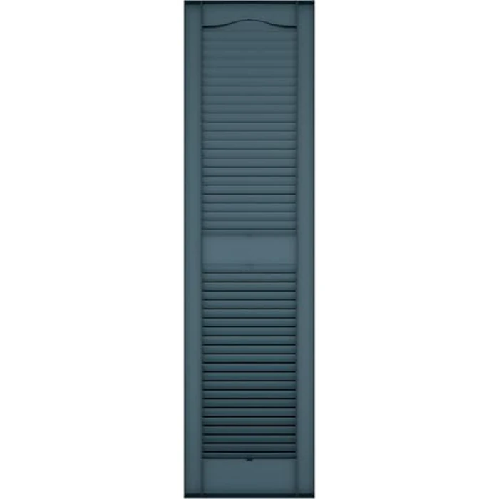 Ekena Millwork Lifetime Vinyl LL1S14X06400MB Standard Cathedral Top Center Mullion, Open Louver Vinyl Shutters, w/Installation Shutter-Lok's & Matching Screws (Per Pair),14 1/2"W x 64"H, Midnight Blue by Ekena Millwork - Image 5