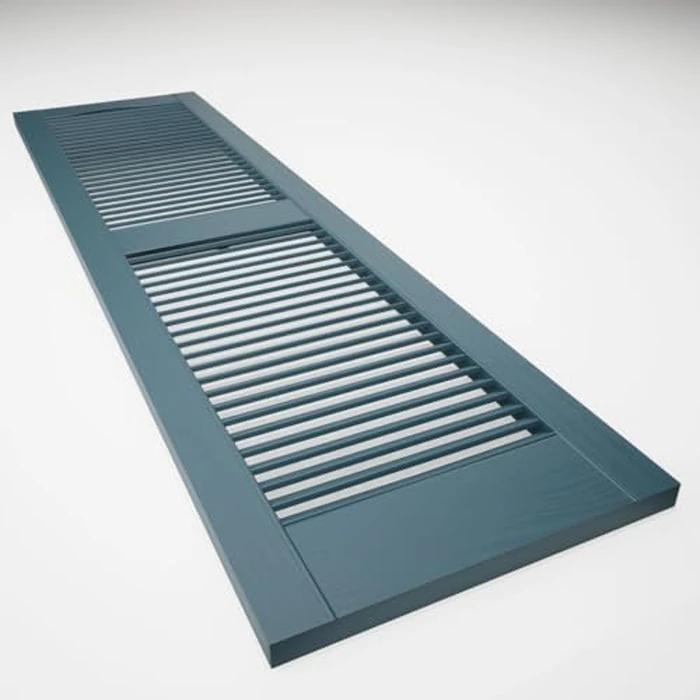 Ekena Millwork Lifetime Vinyl LL1S14X06400MB Standard Cathedral Top Center Mullion, Open Louver Vinyl Shutters, w/Installation Shutter-Lok's & Matching Screws (Per Pair),14 1/2"W x 64"H, Midnight Blue by Ekena Millwork - Image 6