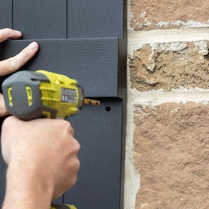 Ekena Millwork Lifetime Vinyl LL1S14X06400MB Standard Cathedral Top Center Mullion, Open Louver Vinyl Shutters, w/Installation Shutter-Lok's & Matching Screws (Per Pair),14 1/2"W x 64"H, Midnight Blue by Ekena Millwork - Image 7