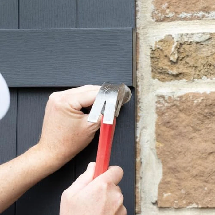 Ekena Millwork Lifetime Vinyl LL1S14X06400MB Standard Cathedral Top Center Mullion, Open Louver Vinyl Shutters, w/Installation Shutter-Lok's & Matching Screws (Per Pair),14 1/2"W x 64"H, Midnight Blue by Ekena Millwork - Image 9