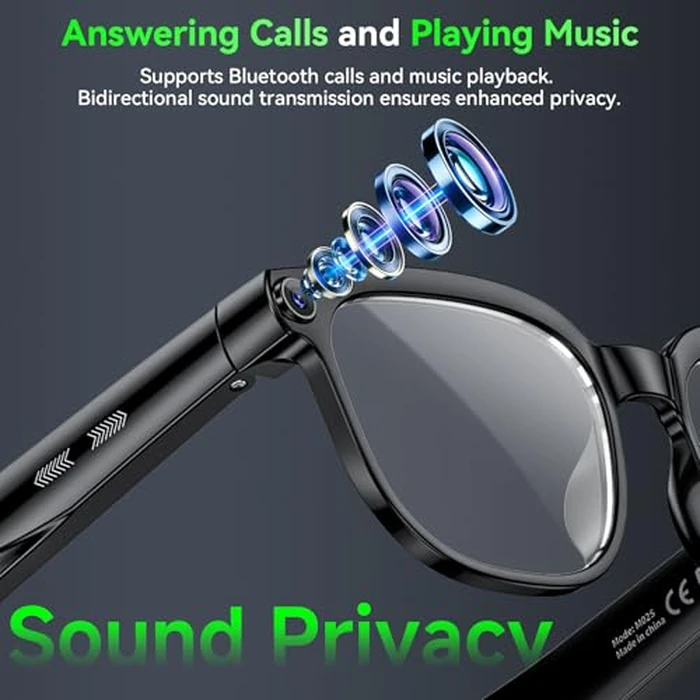 Hwagol Smart Glasses with Camera, 8MP HD Photo and Video Recording,AI Glasses with Real-Time Translation/Object Recognition/AI Voice Q&A/Recording, Calls and Music,UV & Blue Light Protection by Hwagol - Image 6