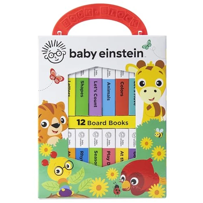 Baby Einstein - My First Library Board Book Block 12-Book Set - First Words, Alphabet, Numbers, and More! - PI Kids by PI Kids - Used - Acceptable condition - US$2.65