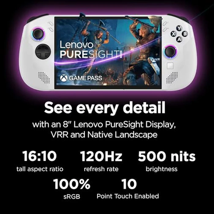 Lenovo Legion Go S - Mobile Gaming Console - PureSight IPS Display - 120Hz - AMD Ryzen(TM) Z2 Go - 32GB Memory, 1TB SSD, Windows 11 Home, Glacier White by Lenovo - Image 3