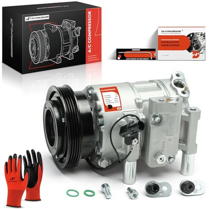 A-Premium A/C Compressor with Clutch Compatible with Kia Rio 1.6L 2006-2011, Rio5 1.6L 2006-2011, with 6SBU16C Compressor only by A-premium - Image 1