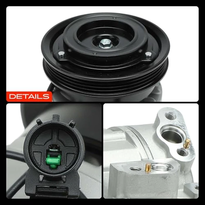 A-Premium A/C Compressor with Clutch Compatible with Kia Rio 1.6L 2006-2011, Rio5 1.6L 2006-2011, with 6SBU16C Compressor only by A-premium - Image 9