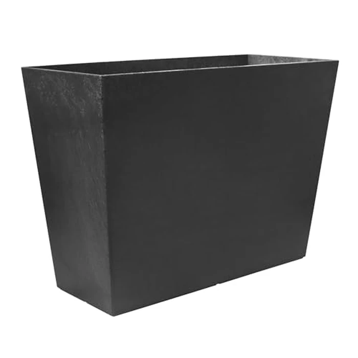 Sonata 20 in. H x 28 in W. Rectangle Slate Rubber Self-Watering Trough Planter by Tierra Verde - Image 1