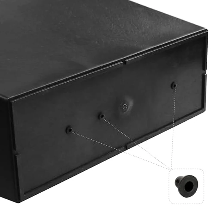 Sonata 20 in. H x 28 in W. Rectangle Slate Rubber Self-Watering Trough Planter by Tierra Verde - Image 4