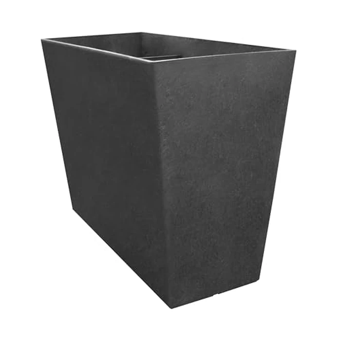 Sonata 20 in. H x 28 in W. Rectangle Slate Rubber Self-Watering Trough Planter by Tierra Verde - Image 6