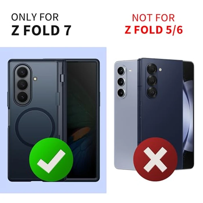MOBOSI for Samsung Galaxy Z Fold 7 Case with Privacy Screen Protector, [Compatible with Magsafe], [Built-in Kickstand & Full Body Hinge Protection] Magnetic Slim Phone Case for Z Fold7, Black by MOBOSI - Image 4