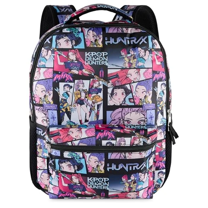 AI ACCESSORY INNOVATIONS K-Pop Demon Hunters Huntrix 16” Backpack for Girls, Featuring an AOP of Rumi, Zoey, Mira, Allover Print by AI ACCESSORY INNOVATIONS - Used - Like New condition - US$40.84
