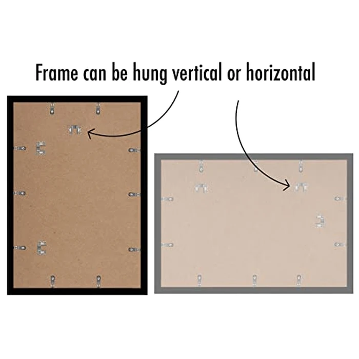 Americanflat 13x19 Picture Frame with Polished Plexiglass - Set of 5 - Use as 11x17 Frame with Mat - Galleria Collection - Picture Frames for Wall Display - Black by Americanflat - Image 4