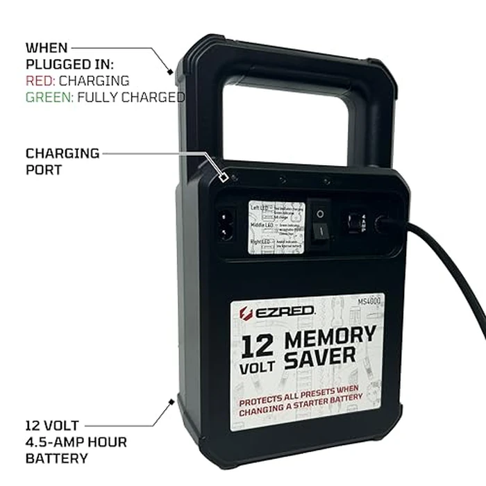 EZRED MS4000 Automotive Memory Saver With Built In Charger , Black by EZRED - Image 5