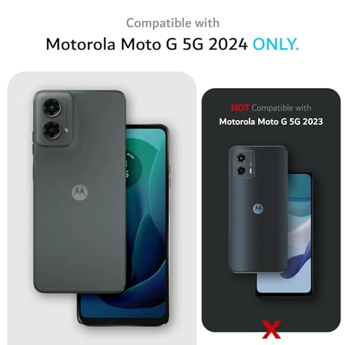 TUDIA Merge Motorola Moto G 5G 2024 Case - [Non-Slip, Military Grade] Dual Layer, Shockproof, Slim, Heavy Duty Protective Phone Case - Protector Phone Cover - Matte Black by TUDIA - Image 2