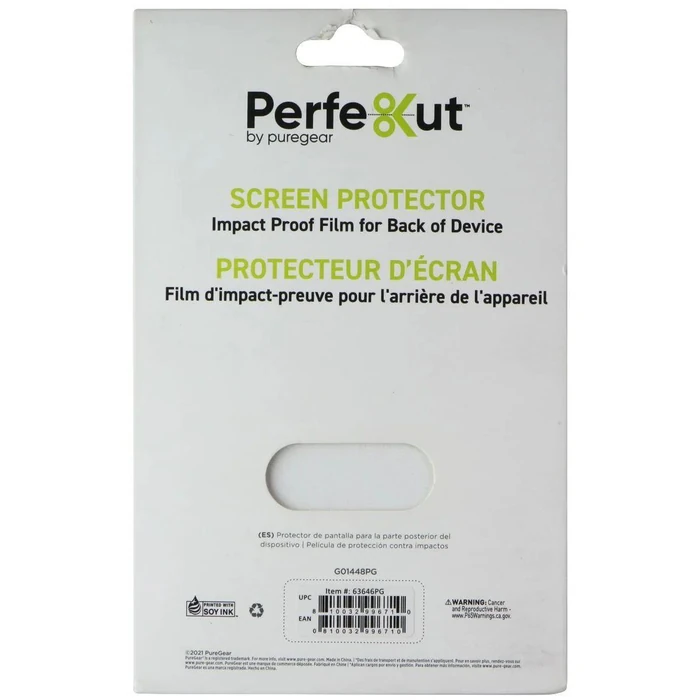 PureGear Perfekut Tempered Glass Screen Protector Film for Back of Device - White Sparkle by PureGear - Refurbished - Brand New condition - US$8.28