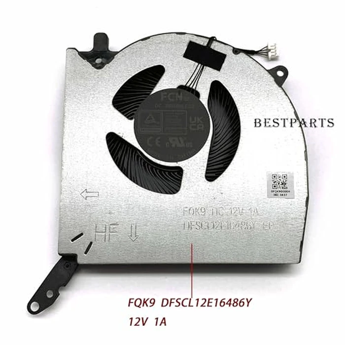 BestParts Genuine CPU+GPU Cooling Fan Replacement for Legion Pro 5 16IRX8 (82WK), for Legion Pro 5 16ARX8 (82WM), P/N: DFSCL12E16486Y FQK9, DFSCL12E06486Y FQK8 by BestParts - Image 5
