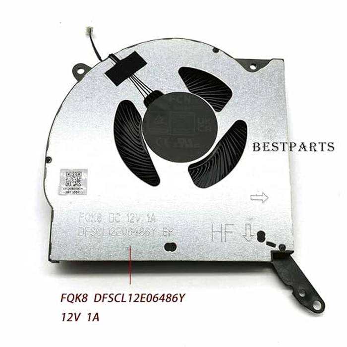 BestParts Genuine CPU+GPU Cooling Fan Replacement for Legion Pro 5 16IRX8 (82WK), for Legion Pro 5 16ARX8 (82WM), P/N: DFSCL12E16486Y FQK9, DFSCL12E06486Y FQK8 by BestParts - Image 6